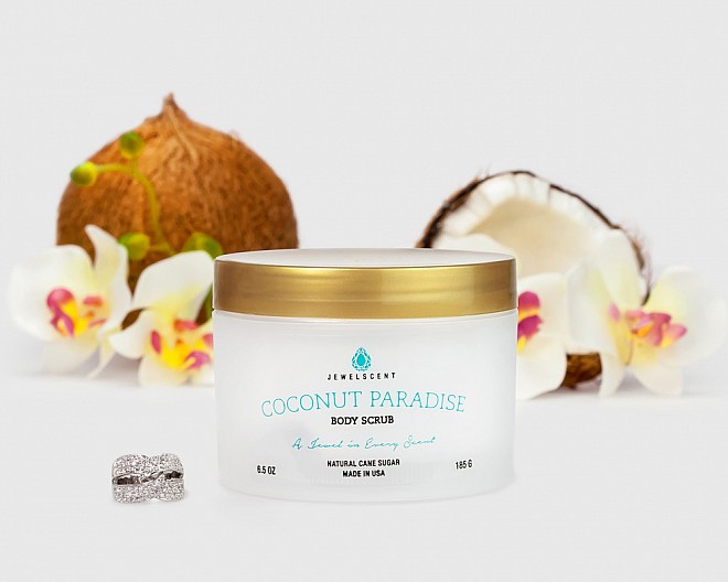 Coconut Paradise Body Scrub Jewelry Body Scrub Soap JewelScent