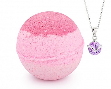 Pink Warrior Jewelry Necklace Bath Bomb Jewelscent